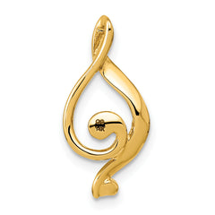 14k Pearl Pendant and Diamond Mounting (No Stone Included)