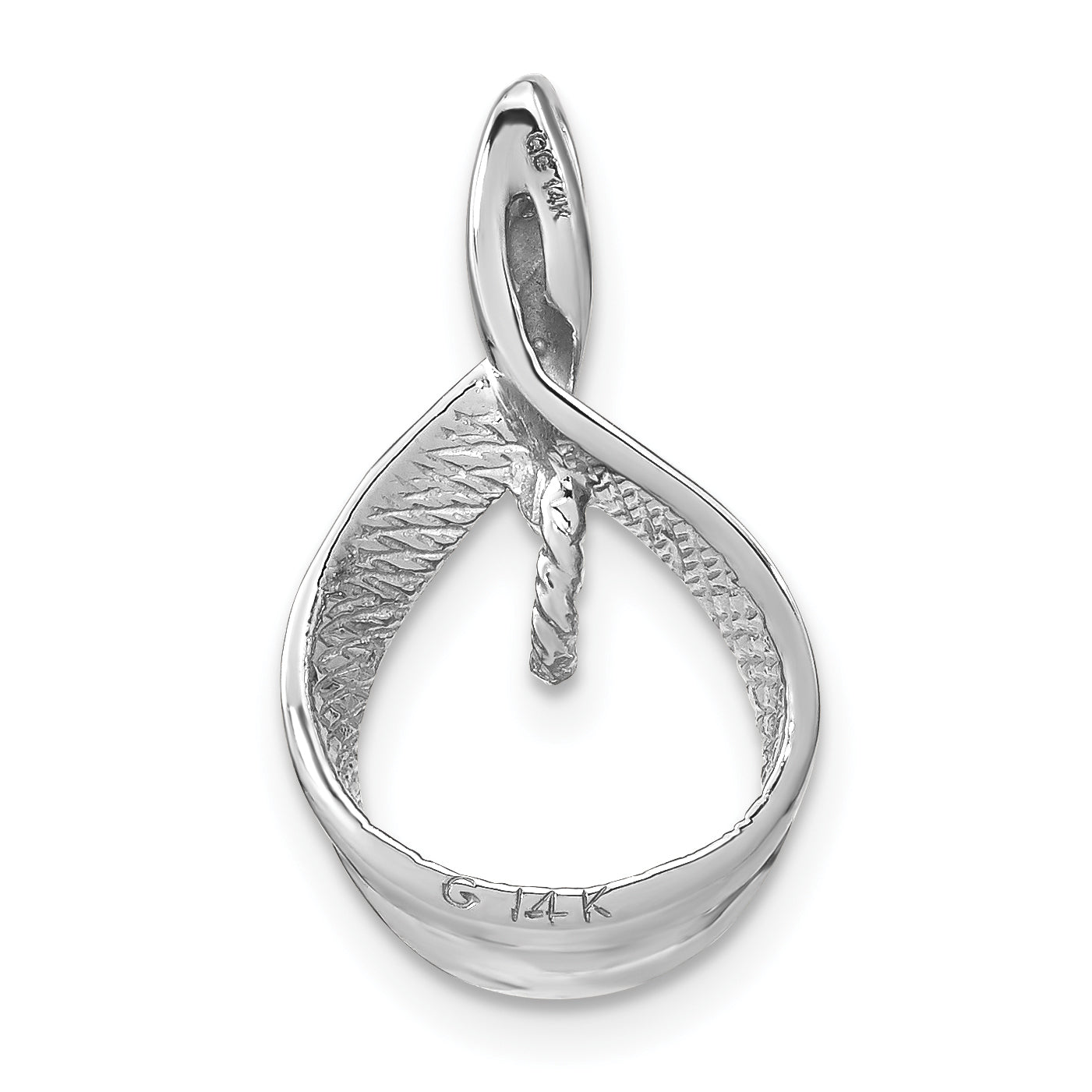 14k White Gold Pearl Pendant Mounting (No Stone Included)