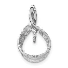 14k White Gold Pearl Pendant Mounting (No Stone Included)