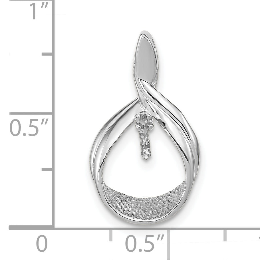 14k White Gold Pearl Pendant Mounting (No Stone Included)