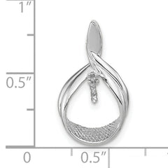 14k White Gold Pearl Pendant Mounting (No Stone Included)