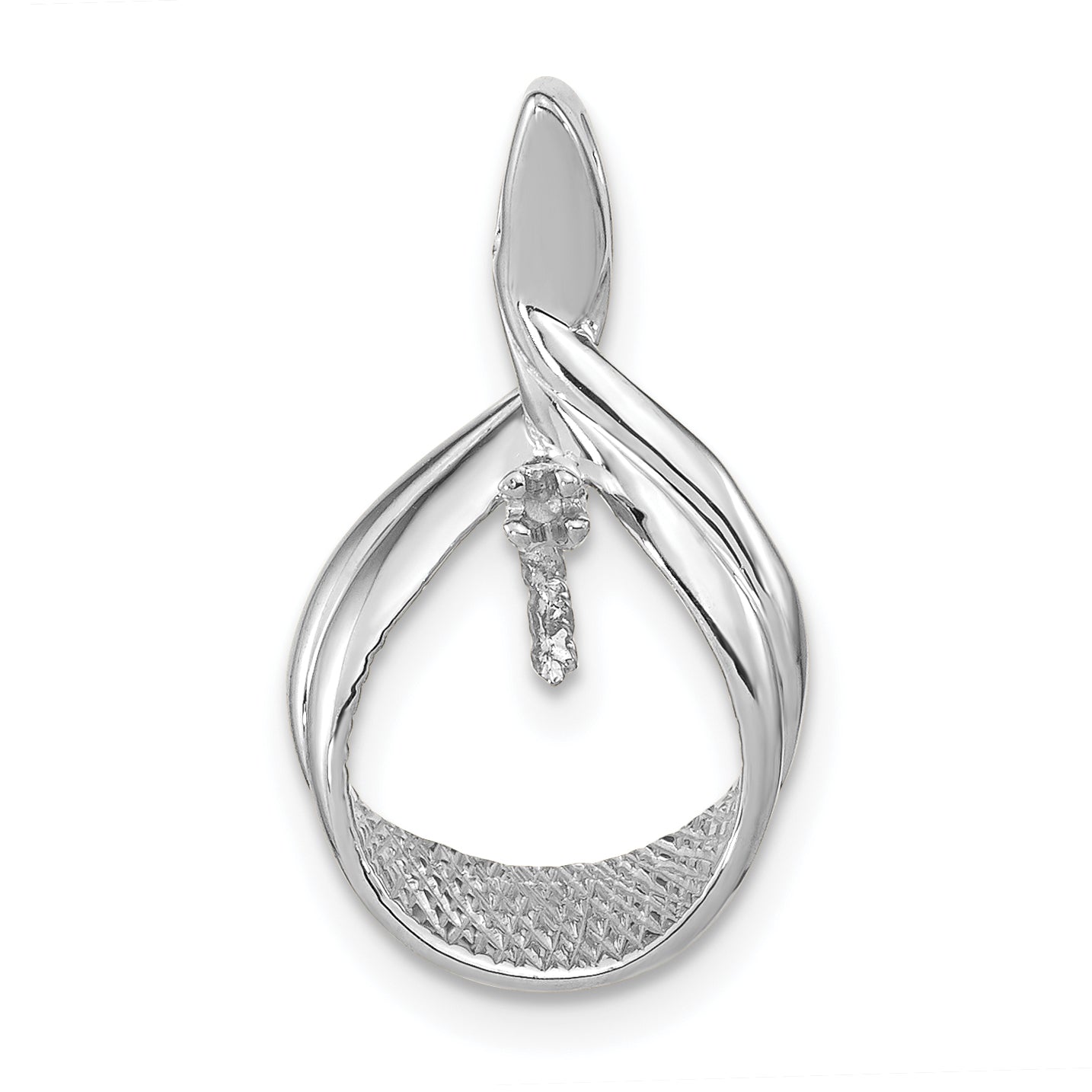 14k White Gold Pearl Pendant Mounting (No Stone Included)