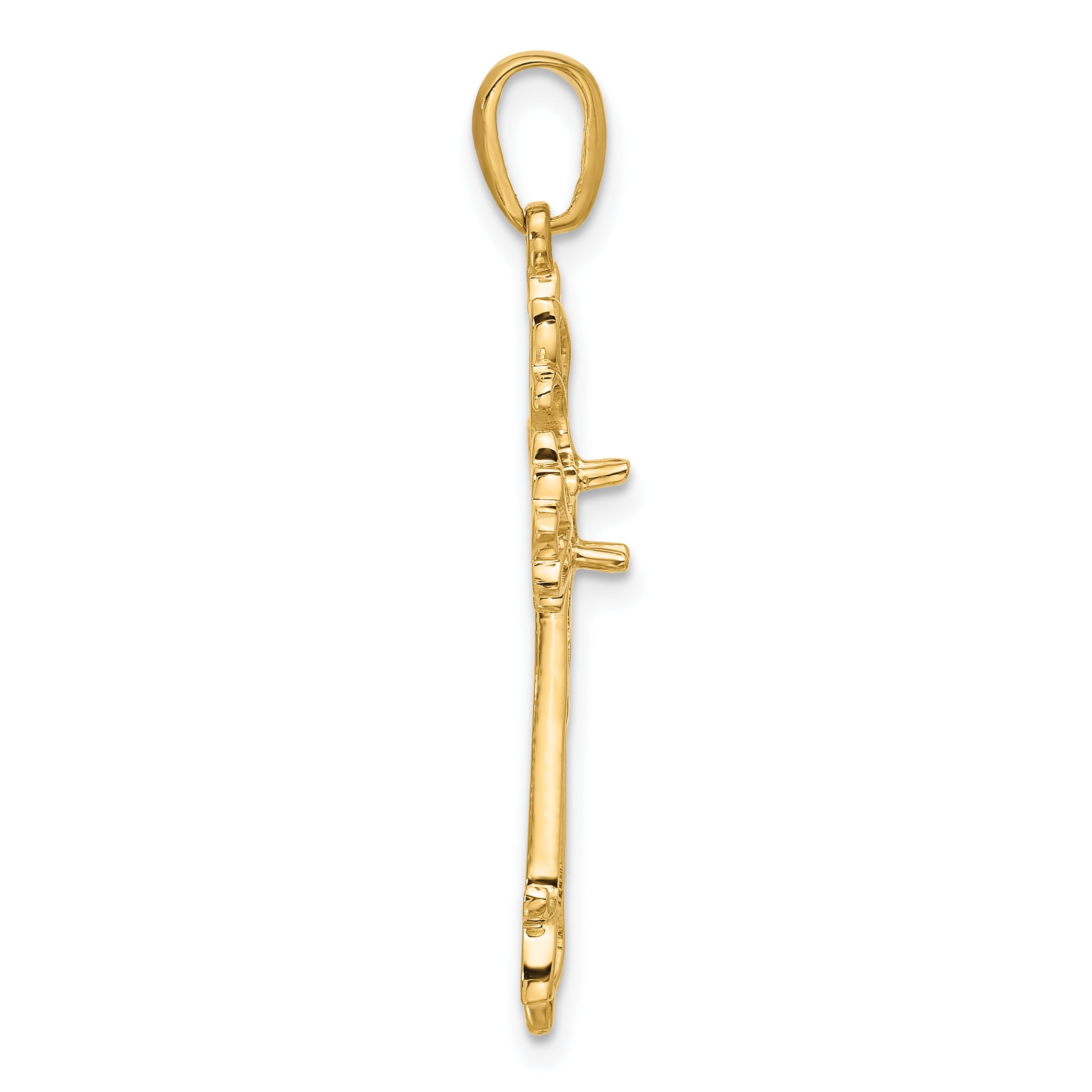 14k Polished Cross Chain Slide Mounting (No Stone Included) Secondary image
