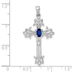 14k White Gold Polished Cross Chain Slide Mounting (No Stone Included)