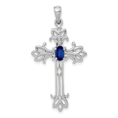 14k White Gold Polished Cross Chain Slide Mounting (No Stone Included)