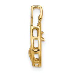 14k Holds 7-8mm Pearl and 2mm Diamond Pendant Mounting (No Stone Included)