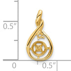 14k Holds 7-8mm Pearl and 2mm Diamond Pendant Mounting (No Stone Included)