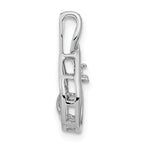 14k White Gold Holds 7-8mm Pearl and 2mm Diamond Pendant Mounting (No Stone Included)