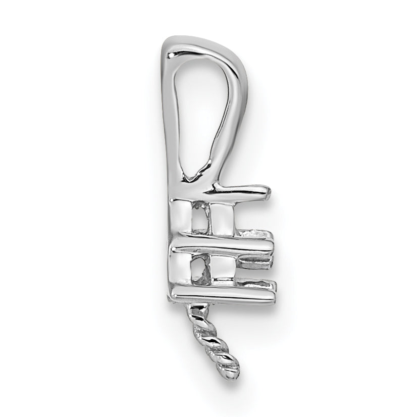 14k White Gold Pearl and Diamond Pendant Mounting (No Stone Included) Secondary image