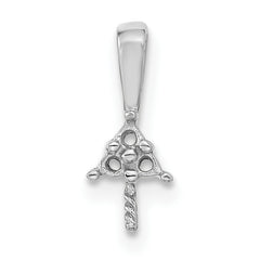 14k White Gold Pearl and Diamond Pendant Mounting (No Stone Included)