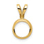 14k 6mm Round Stone Bezel Pendant Mounting (No Stone Included)