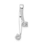 14k White Gold Complete 2-3.0mm Two-stone AA Diamond Chain Slide