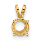 14k 6mm Round Stone Pendant Mounting (No Stone Included)