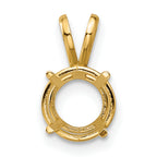 14k 8mm Round Stone Pendant Mounting (No Stone Included)