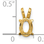 14k 7x5mm Oval Stone Pendant Mounting (No Stone Included)
