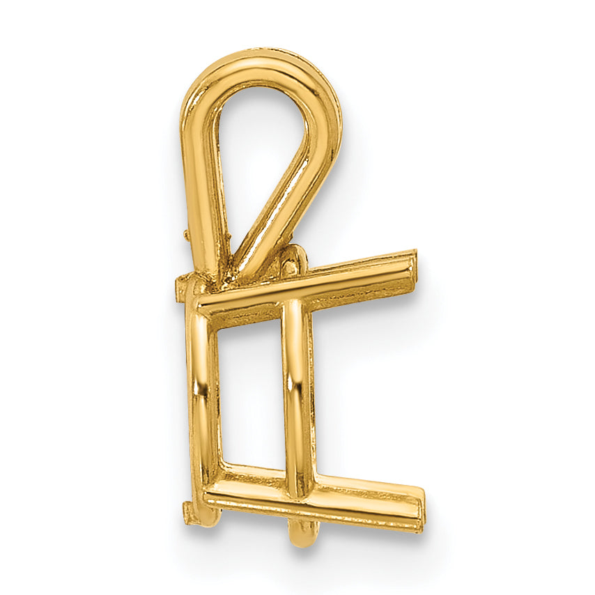 14k 8x6mm Oval Stone Pendant Mounting (No Stone Included) Secondary image