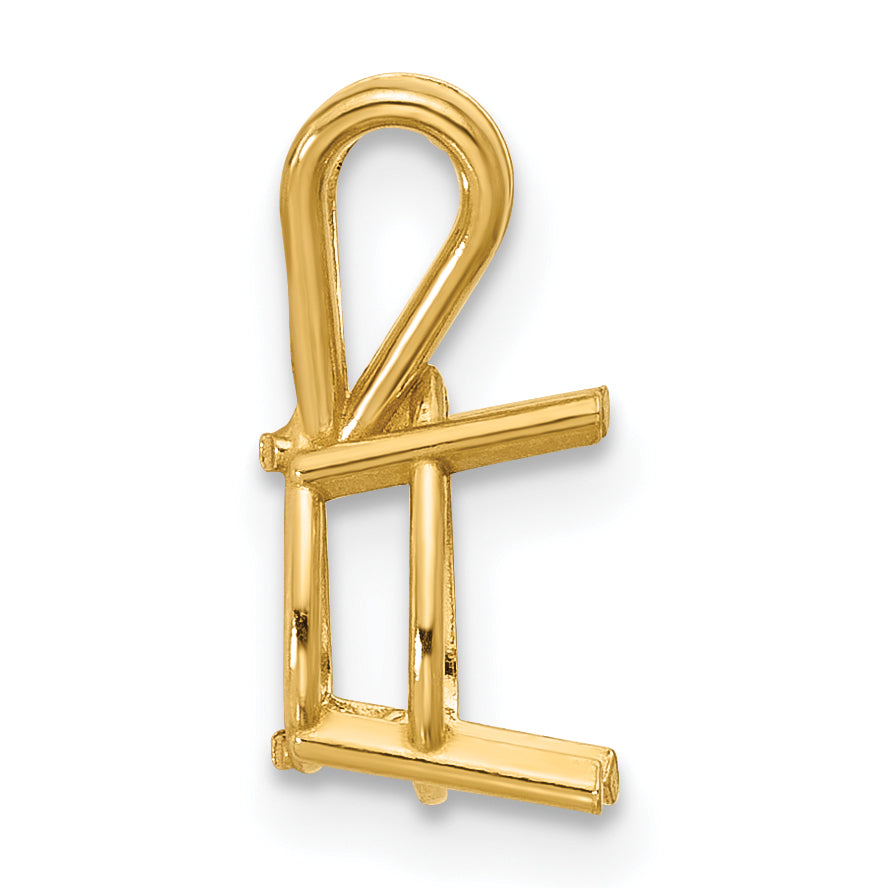 14k 8x5mm Pear Stone Pendant Mounting (No Stone Included)