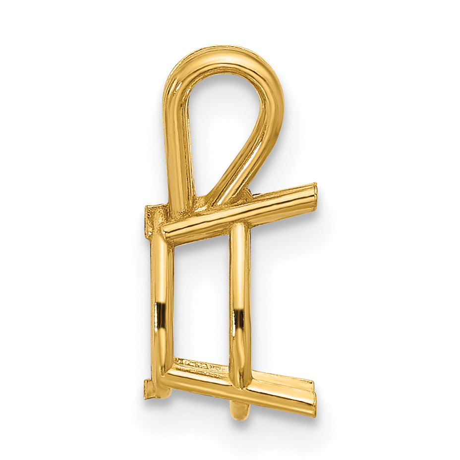 14k 9x6mm Pear Stone Pendant Mounting (No Stone Included) Secondary image
