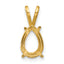 14k 10x7mm Pear Stone Pendant Mounting (No Stone Included)
