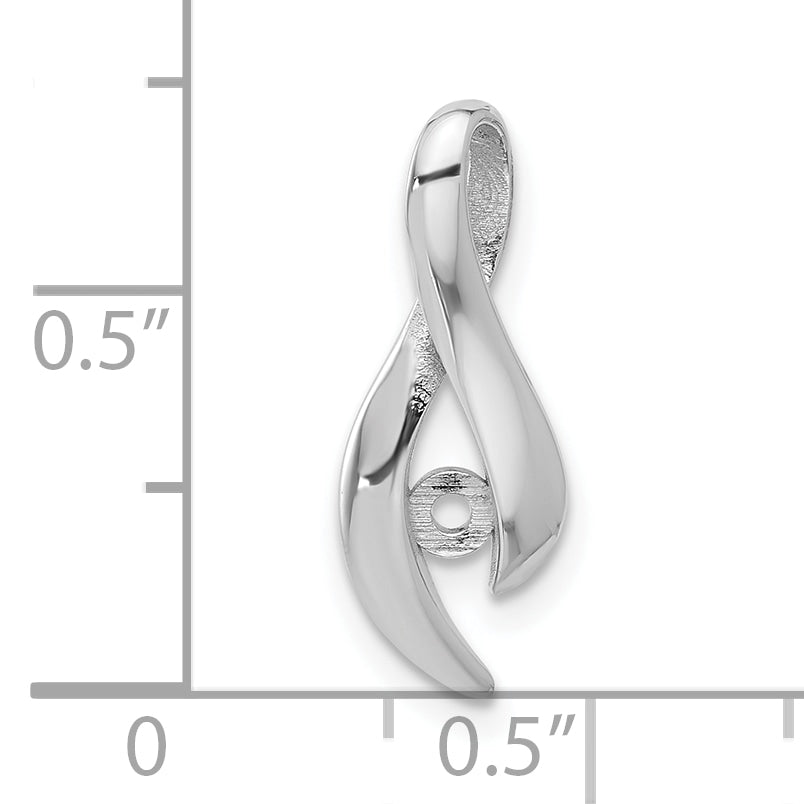 14k White Gold 3mm Round Stone Mounting (No Stone Included)