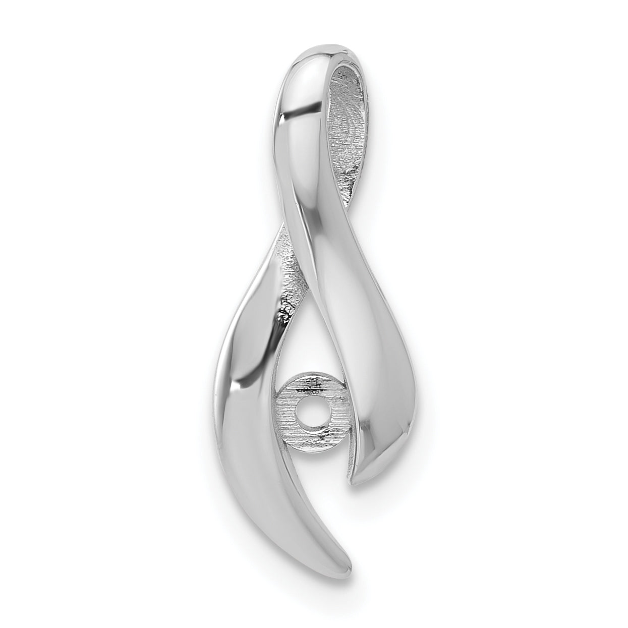 14k White Gold 3mm Round Stone Mounting (No Stone Included) Main image