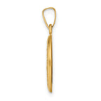 Stunning 14K Polished And Satin Miraculous Medal Hollow Pendant