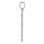14K White Gold Polished Cross Pendant