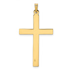 14k Polished Solid Cross Pendant