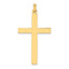 14k Polished Solid Cross Pendant