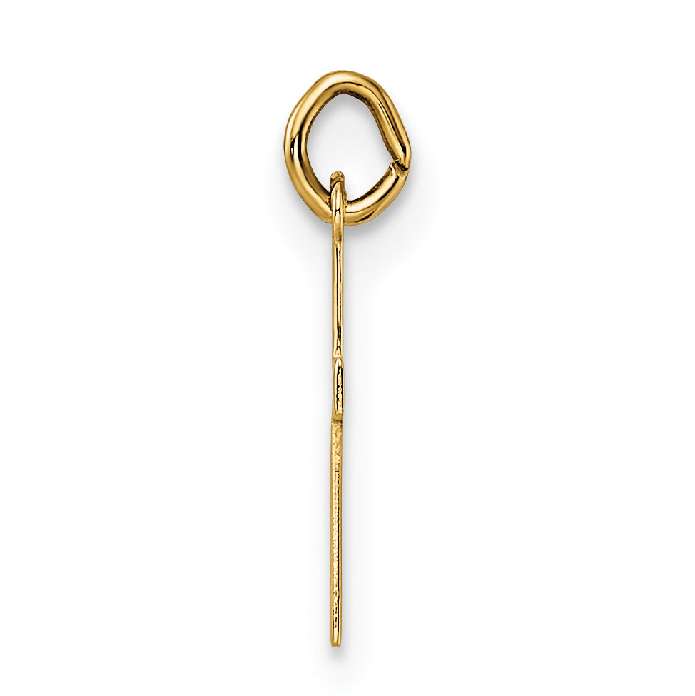 14k Polished Solid Cross Pendant