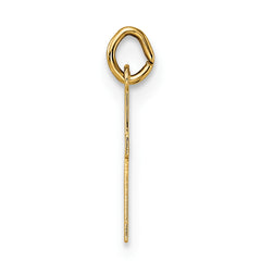 14k Polished Solid Cross Pendant