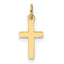14k Polished Solid Cross Pendant