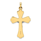 14k Two-tone Polished Solid INRI Curcifix Cross Pendant