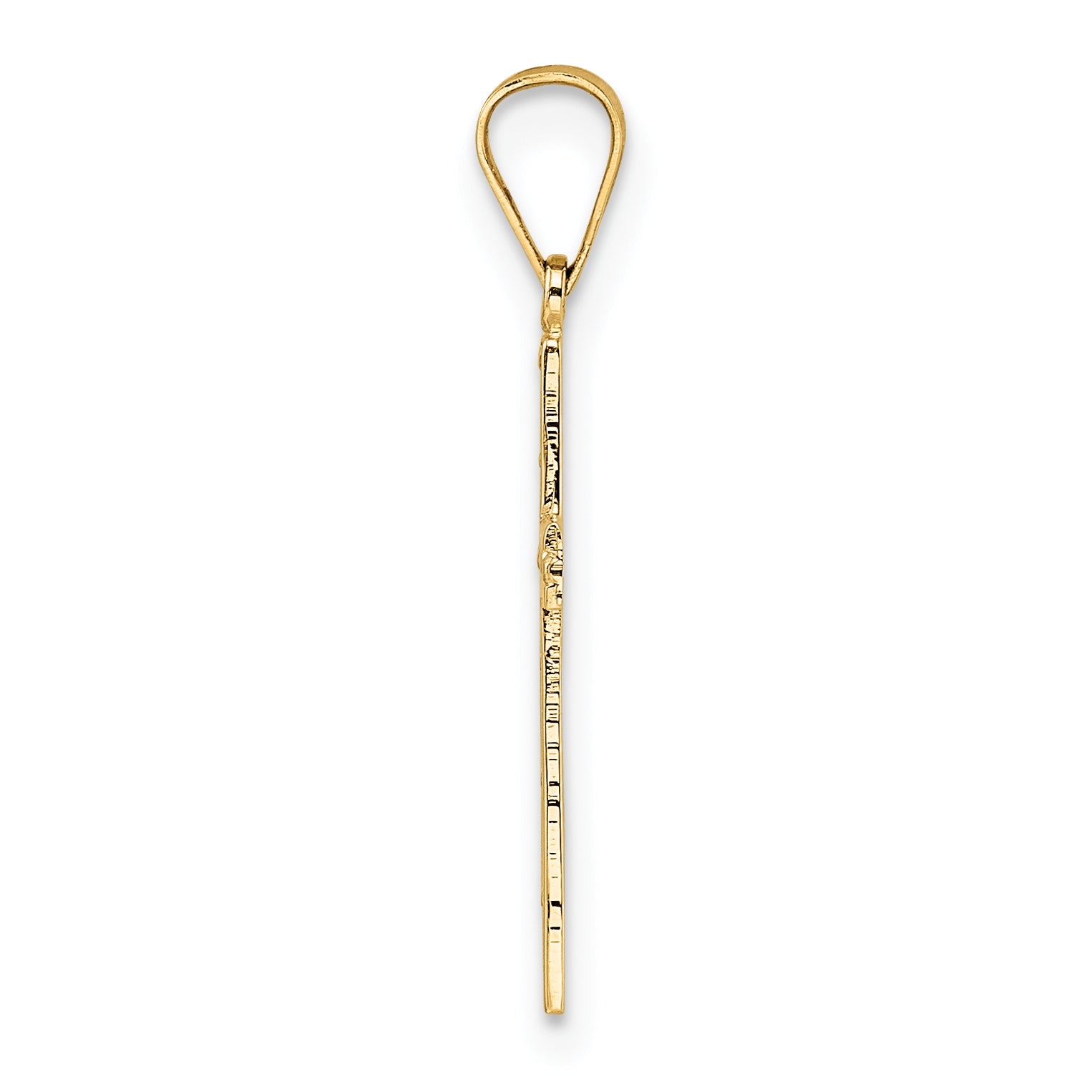 14k Polished Solid Cross Pendant Secondary image