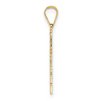 14k Polished Solid Cross Pendant