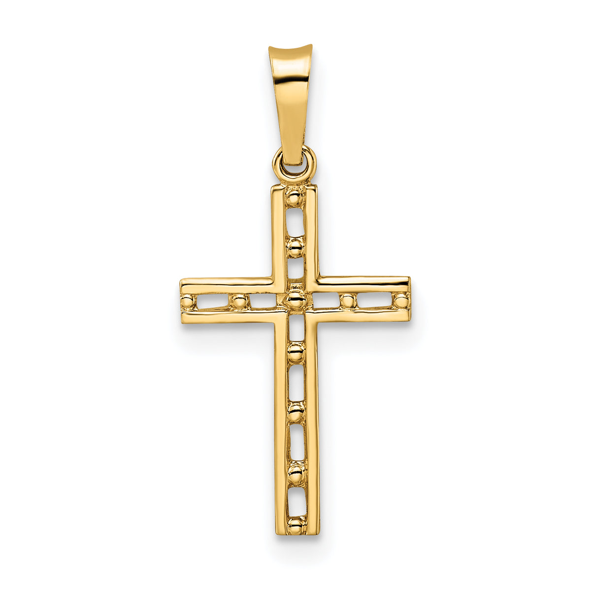 14k Polished Solid Cross Pendant Main image