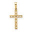 14k Polished Solid Cross Pendant