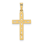 14k Polished Solid Cross Pendant
