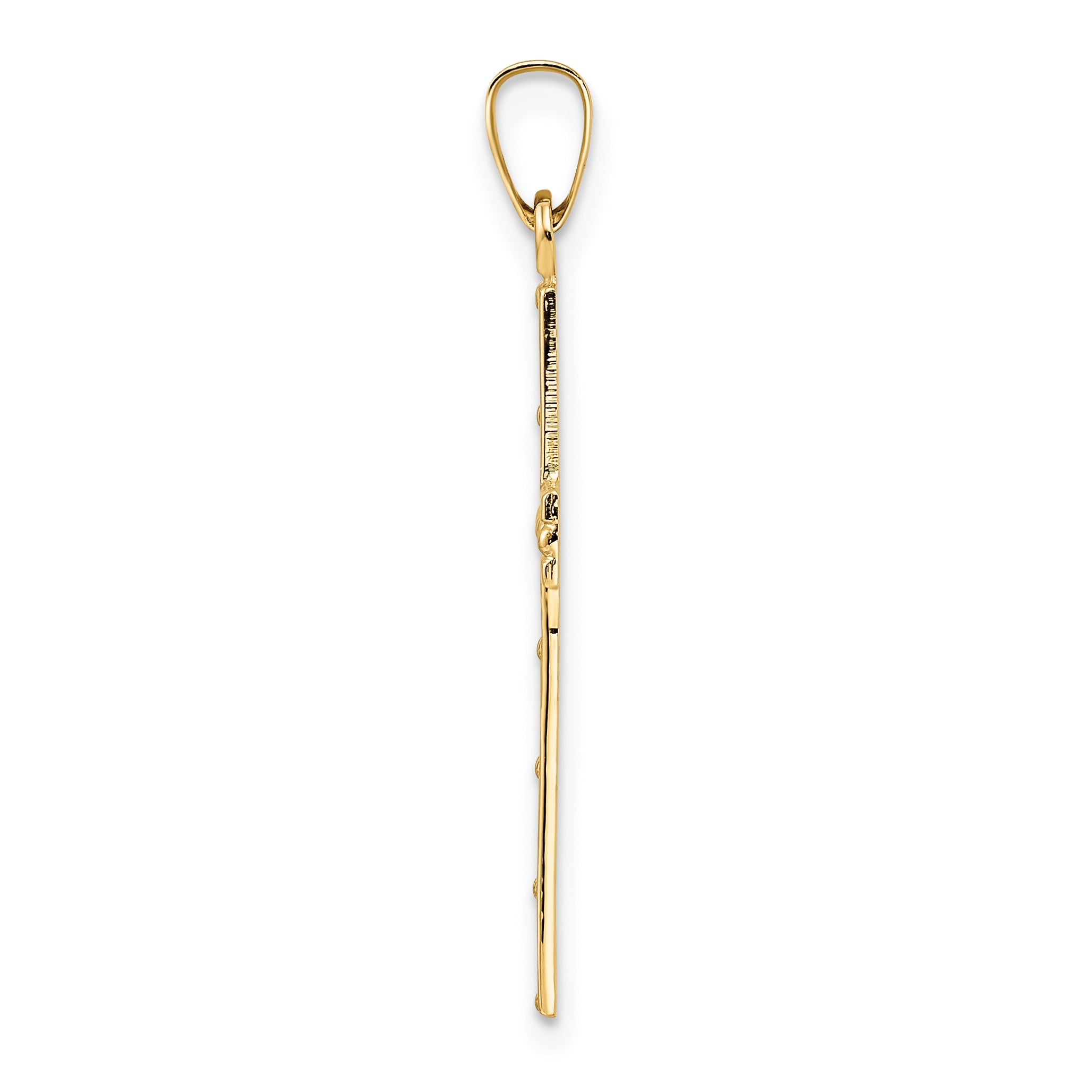 14k Polished Solid Cross Pendant Secondary image