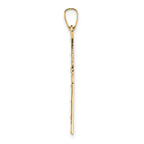 14k Polished Solid Cross Pendant