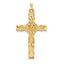 14k Polished Solid Fancy Design Cross Pendant
