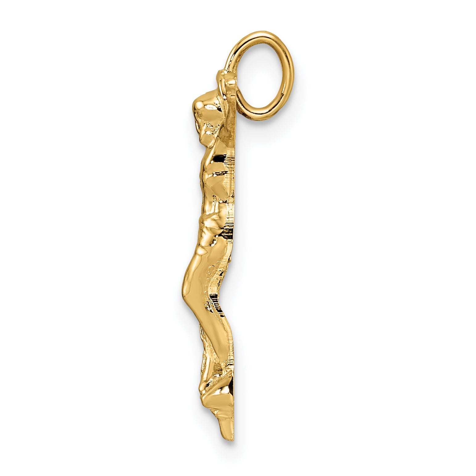 14k Polished Solid Risen Christ Chain Slide Secondary image
