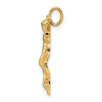 14k Polished Solid Risen Christ Chain Slide