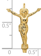 14k Polished Solid Risen Christ Chain Slide