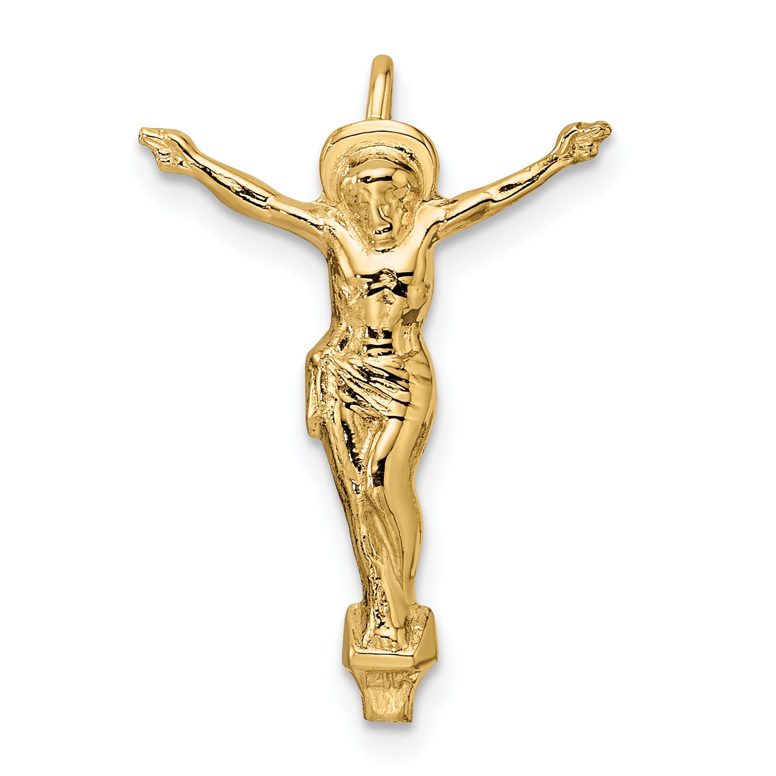 14k Polished Solid Risen Christ Chain Slide Main image