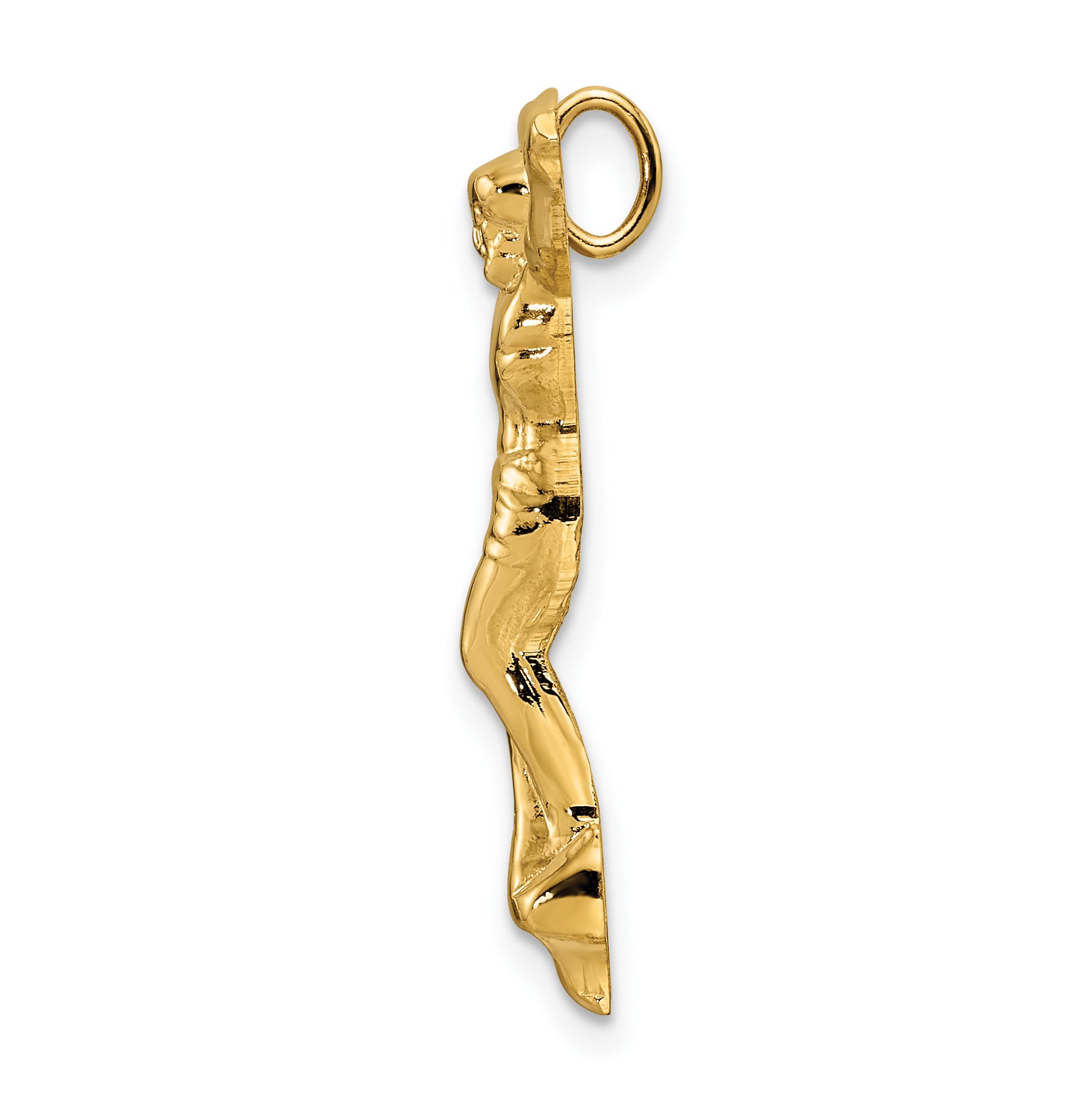 14k Polished Solid Risen Christ Chain Slide Secondary image