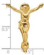14k Polished Solid Risen Christ Chain Slide