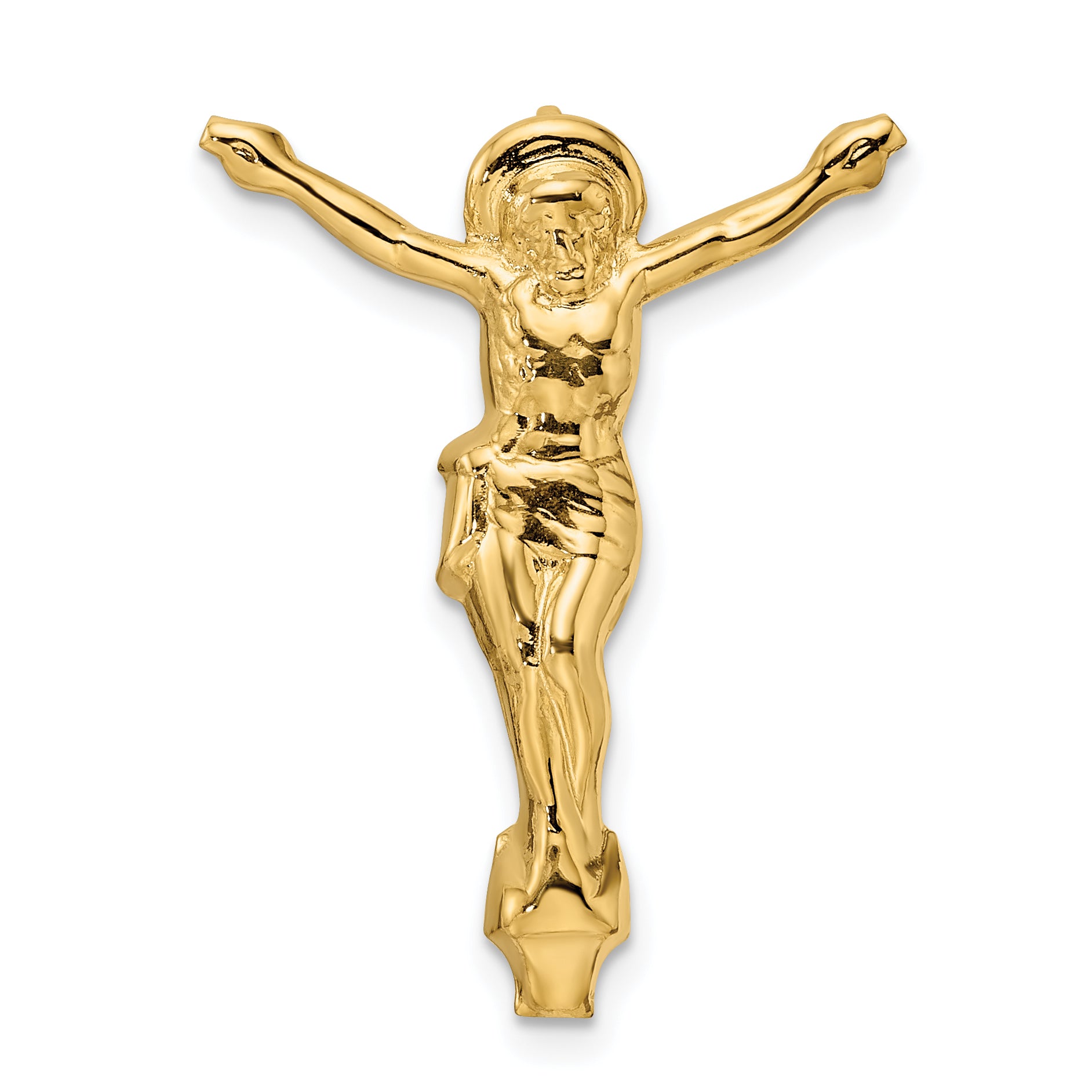 14k Polished Solid Risen Christ Chain Slide Main image