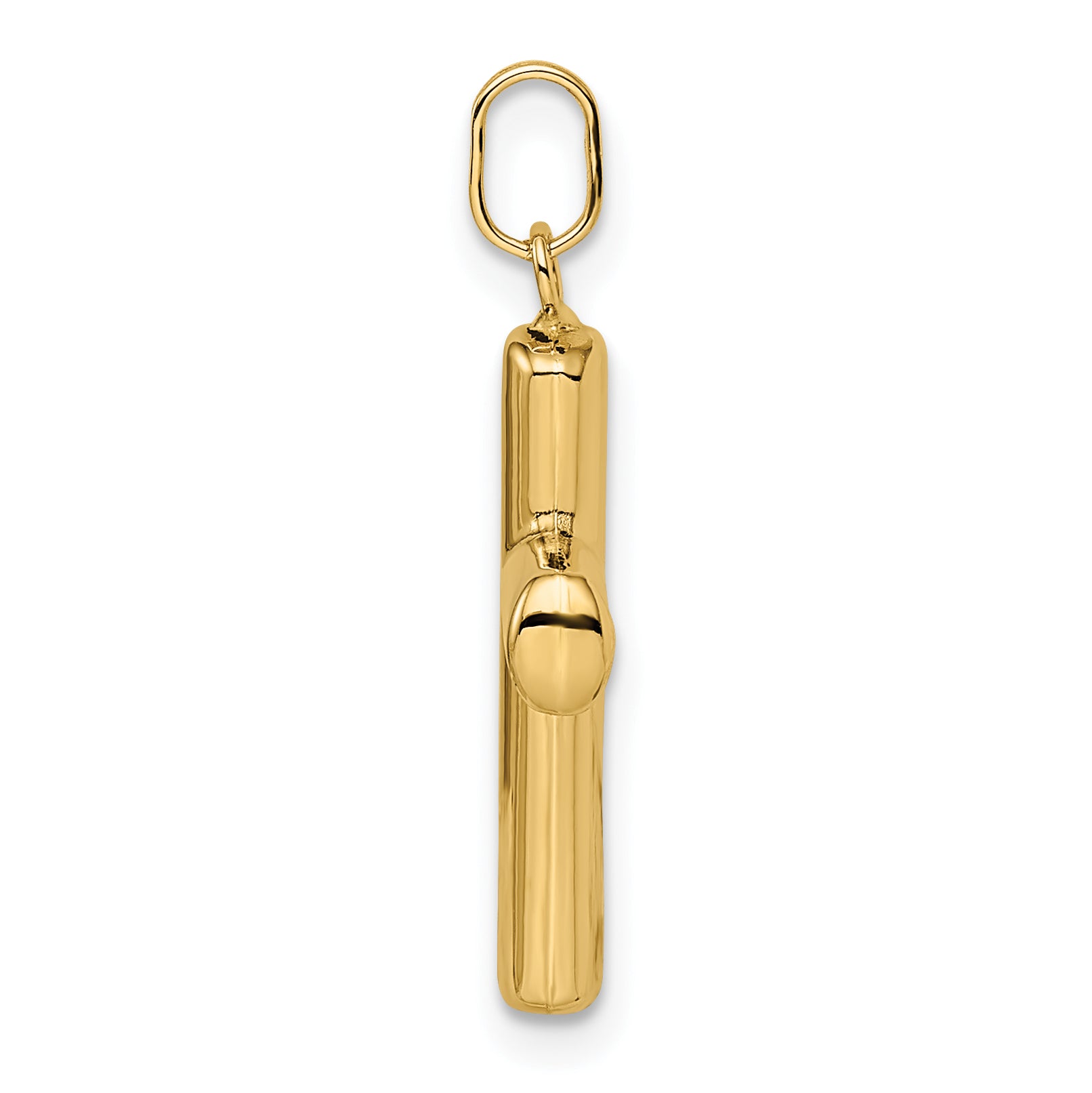 14k Polished Puffed Cross Pendant Secondary image