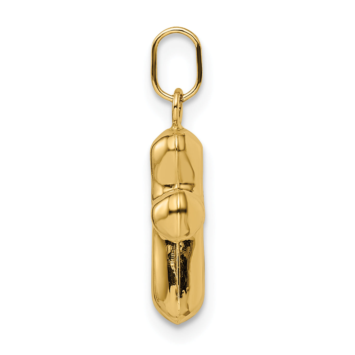 14k Polished Puffed Cross Pendant Secondary image